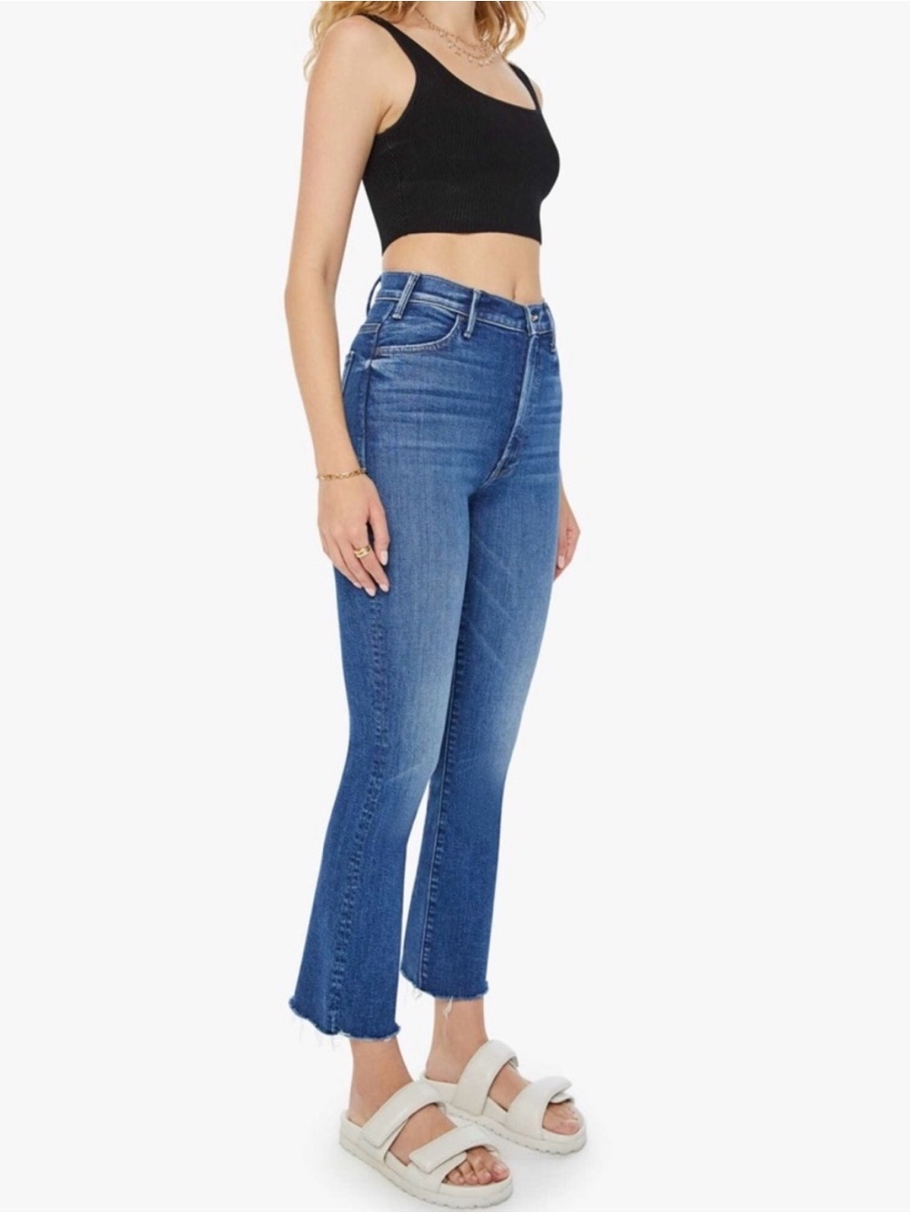 MOTHER The Hustler Ankle Fray Home Movies Womens Size 25